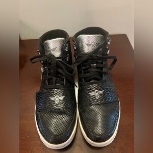 Men Creative Recreations Black/Silver High-Top Sneaker Shoes Size 10.5